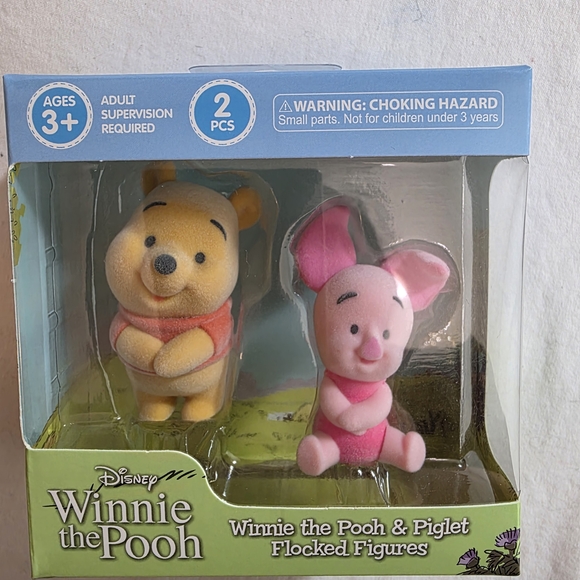 Disney Winnie The Pooh Flocked Figures 3 Boxes Pooh Piglet Tigger Eeyore Roo New - Picture 4 of 6